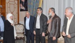 خلال زيارة الوفد الفلسطيني للنائب بهية الحريري