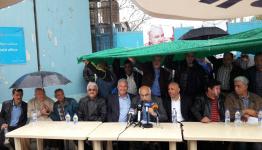المؤتمر الصحفي المنعقد أمام مقر الاسكوا 