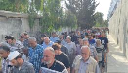 أثناء تشييع المرحوم ابو بسام المقدح بمخيم عين الحلوة