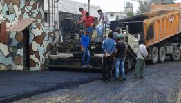 اعمال التزفيت في الرشيدية