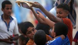 أطفال فلسطينيون نازحون الى لبنان 