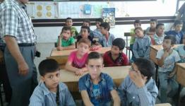 اكتظاظ الصفوف في أحد مدارس الأونروا