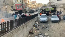 اغلاق الشارع العام في مخيم نهر البارد من قبل الأهالي 