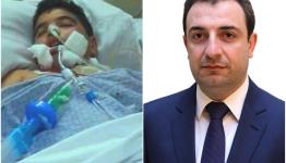 الوزير ابو فاعور والطفل الفلسطيني محمود الهندي