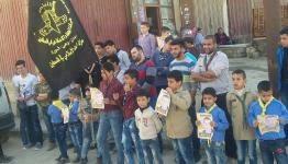 اثناء وقفة تضامنية مع الاسير القيق 