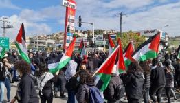 العلم الفلسطيني في أم الفحم بالداخل المحتل