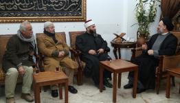 فضل الله خلال استقباله الوفد الفلسطيني 