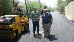 تعبيد مدخل مخيم نهر البارد