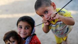 أطفال النازحين الفلسطينيين من سورية 