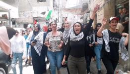 مسيره نسائية حاشده تجوب شوارع مخيم عين الحلوة