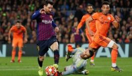برشلونة يسحق ليون الفرنسي
