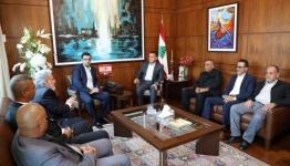 لقاء عباس إبراهيم بالتجار الفلسطينيين