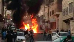 أثناء هجوم الشبان على مركبة لليهود
