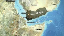 خارطة المنطقة ويظهر مضيق باب المندب
