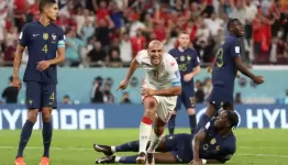 الهدف التونسي في مرمى منتخب فرنسا