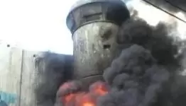 احراق البرج العسكري