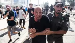 المواجهة بين الشرطة الاحتلالية والمعارضين