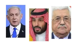 عباس وبن سلمان ونتنياهو