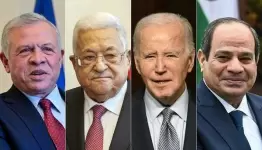 بايدن والسيسي وعباس والعاهل الاردني