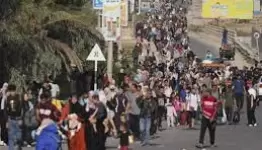 النزوح الى جنوب غزة