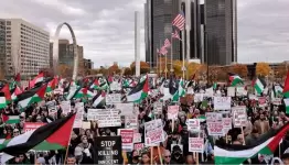 تظاهرة دعما لغزة ومناهضة للاحتلال