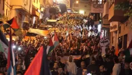 مظاهرة حاشدة من المغرب