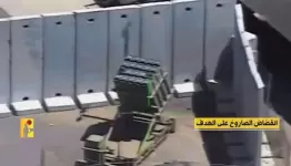 لحظة انقضاض صاروخ موجه لحزب الله