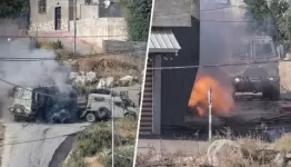 تفجير العتوان الناسفة بآليات العدو