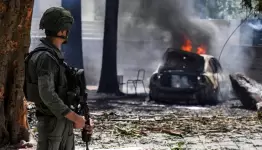 الحرائق التي خلفتها صواريخ حزب الله
