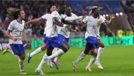 فرحة لاعبو فرنسا