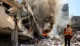 ملنى أعاد الاحتلال قصفه في حي الشيخ رضوان بغزة