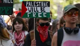 تظاهرة مؤيدة لفلسطين أثناء زيارة بن غفير لنيويورك