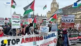 تظاهرات في لندن لوقف الابادة الجماعية