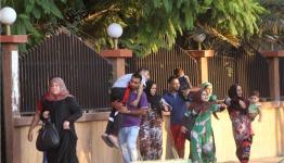 عائلات تخرج من المخيم  بعد تجدد الاشتباكات 