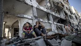 البيوت المدمرة في غزة جراء العدوان الصهيوني الأخير