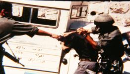 خلال المواجهات التي وقعت في المسجد الأقصى مع قوات العدو 