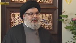 السيد نصر الله خلال المقابلة