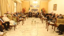 السفير الايراني خلال لقائه وفداً من القوى والفصائل والشخصيات الفلسطينية
