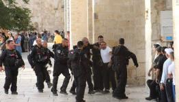 اعتقال احد المرابطين في المسجد الأقصى 