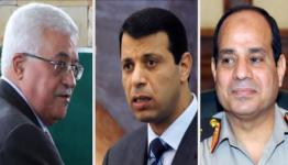الرئيس المصري عبد الفتاح السيسي والنائب دحلان ورئيس السلطة محمود عباس