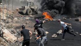 خلال المواجهات بين العدو والفلسطينيين