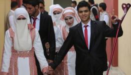 أثناء حفل زفاف جماعي في غزة