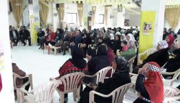 لقطة من حفل التكريم في مخيم الرشيدية