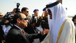 الرئيس المصري عبد الفتاح السيسي وأمير قطر تميم بن حمد 