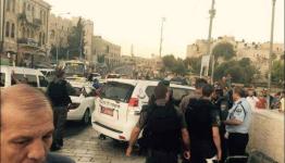 أثناء ضرب فلسطين لإسرائيلي ببلطة