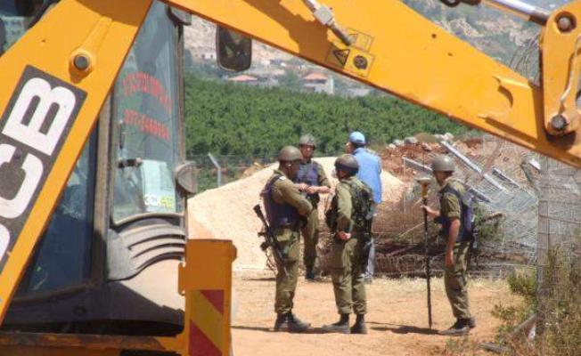 أعمال الجدار على الحدود اللبنانية الفلسطنية