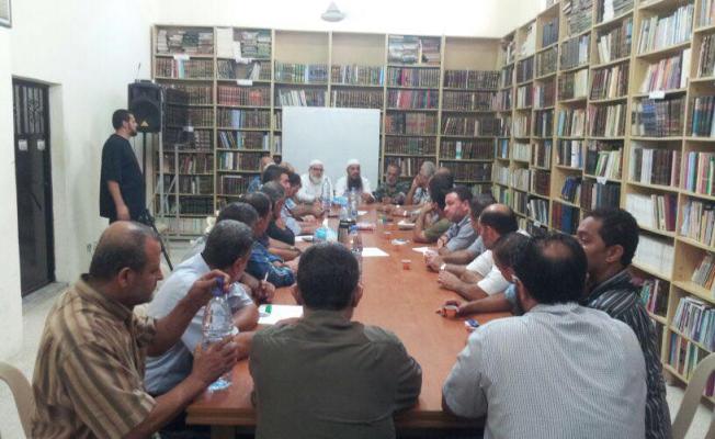 اجتماع اللجنة الأمنية العليا الفلسطينية في مسجد النور