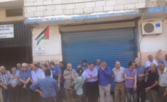 لقطة من الاعتصام في عين الحلوة