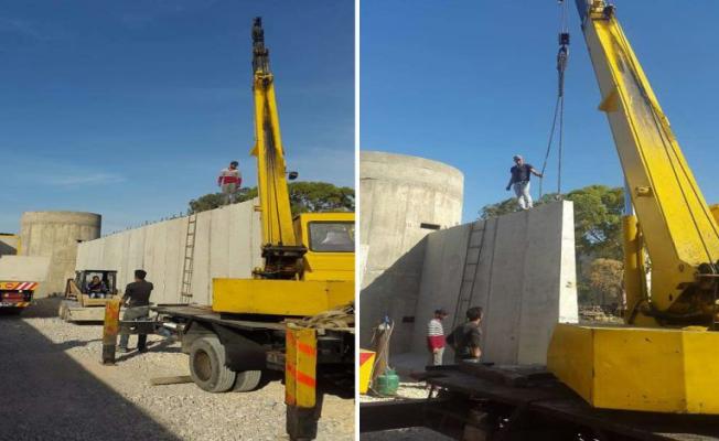 الجدار الاسمنتي في مخيم عين الحلوة