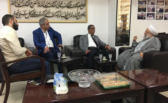 الشيخ ماهر حمود يستقبل مدير مخابرات الجيش في الجنوب العميد خضر حمود ومسؤول المخابرات في صيدا، العميد ممدوح صعب